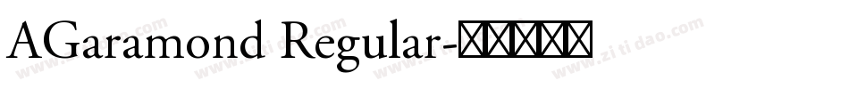 AGaramond Regular字体转换
